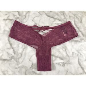 RARE Victoria's Secret Cheeky Lace Strappy Panty Sz Medium